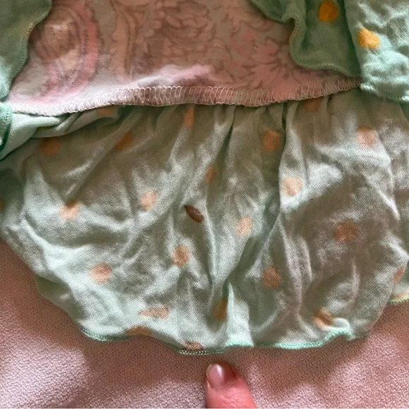 Matilda Jane Mint Green Ruffled edge floral & Paisley print wrap dress. - Picture 9 of 10